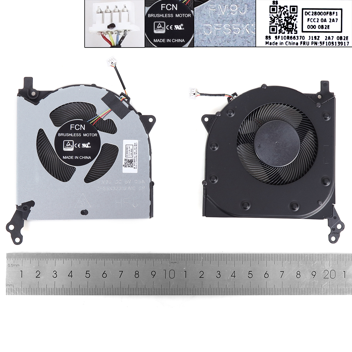 Picture of New Replacement CPU Cooling Fan For LENOVO 2020 R7000 Y550-15 Y7000P GPU 5V With cover，ORG N/A Layout